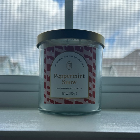 Threshold Other - Threshold Peppermint Snow Candle with Gold Lid